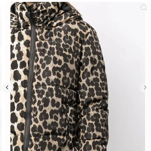 Rhea Apparis Leopard Puffer New with Tags Size S - Picture 4 of 8
